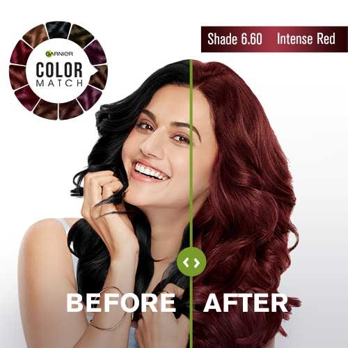garnier shade 6.60 intense red hair color